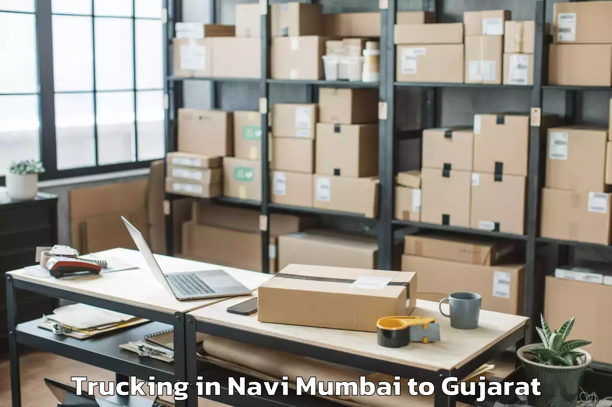 Efficient Navi Mumbai to Vr Mall Surat Trucking